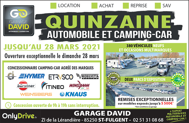 Profitez de remises jusqu'à 5 500 euros pendant la quinzaine de l'automobile et du camping-car du 13 au 28 mars 2021 avec des ouvertures exceptionnelles les dimanches 14, 21 et 28 mars