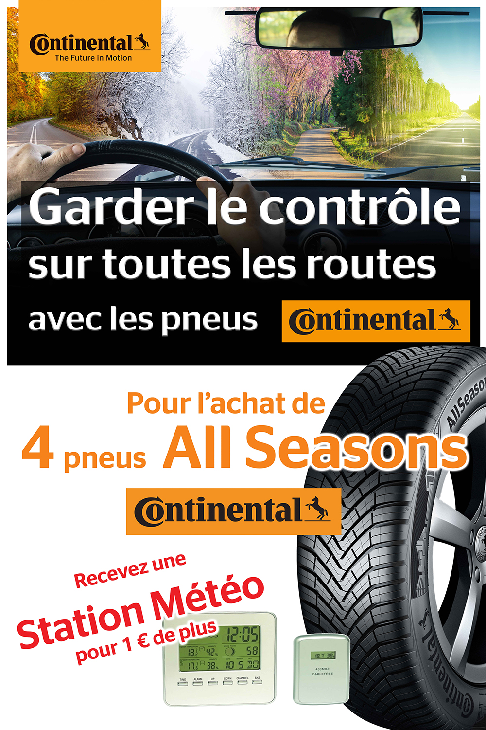 Offre pneus Contiental All Seasons au Garage David à Saint Fulgent en Vendée