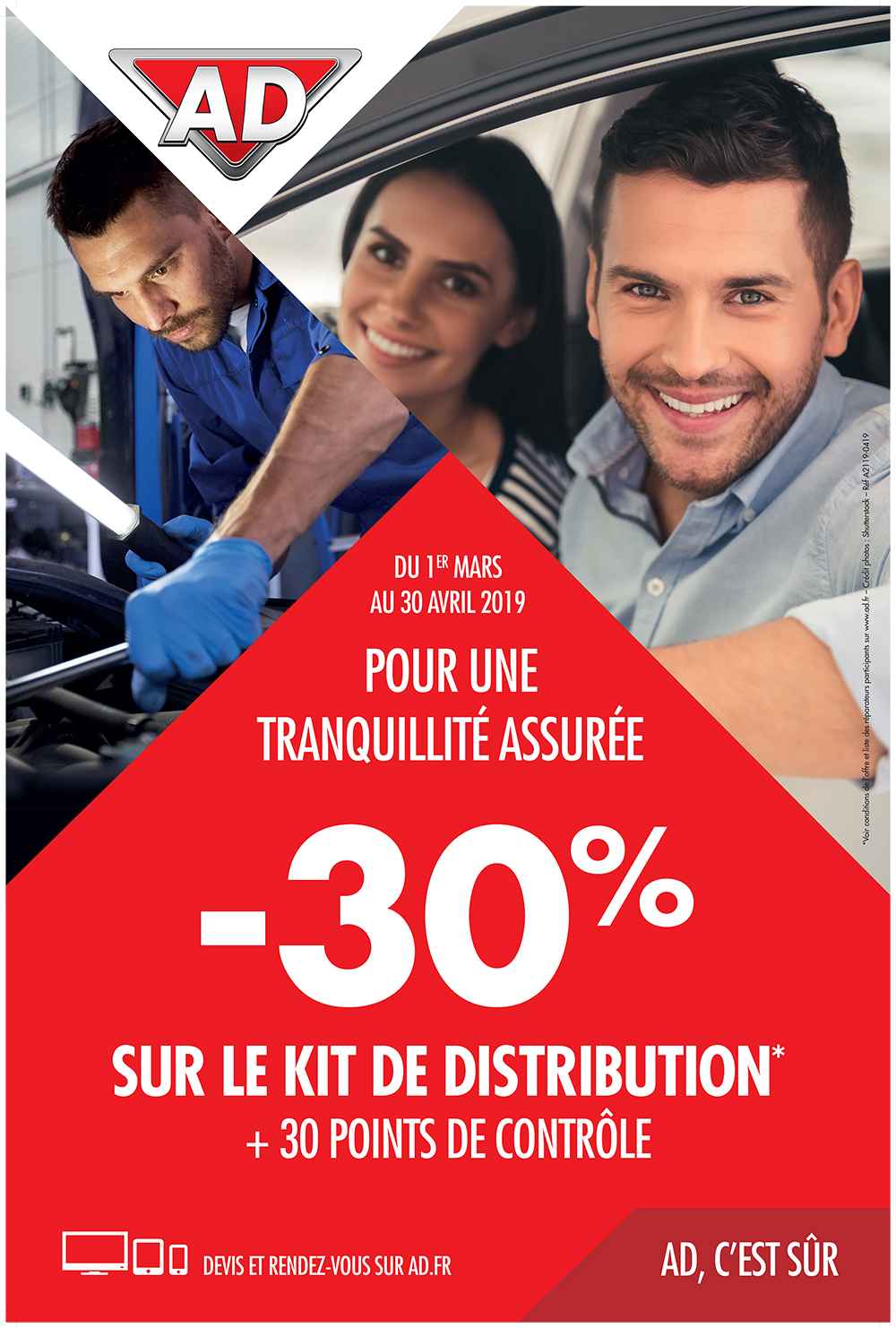 -30% sur le Kit de distribution du 1er mars au 30 avril 2019 au Garage David AD à Saint Fulgent