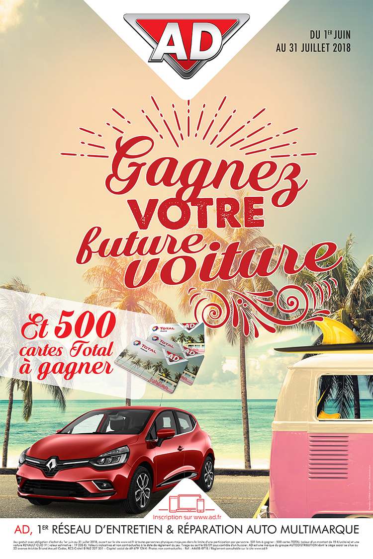 Du 1er juin au 31 juillet 2018, tentez de gagner votre future voiture