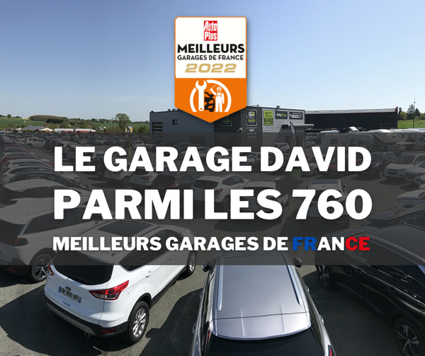 Selon une étude réalisée par Autoplus en septembre 2021 et auprès de 30 000 professionnels, le Garage David fait partie des 760 meilleurs établissements de France.